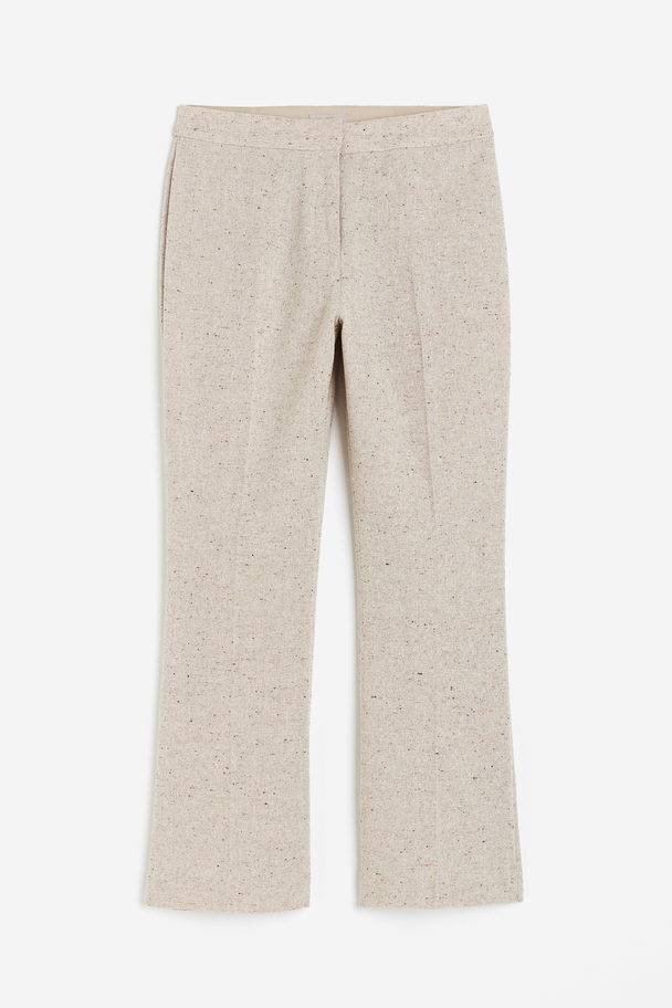 H&M Stylede Bukser Med Høj Talje Beige