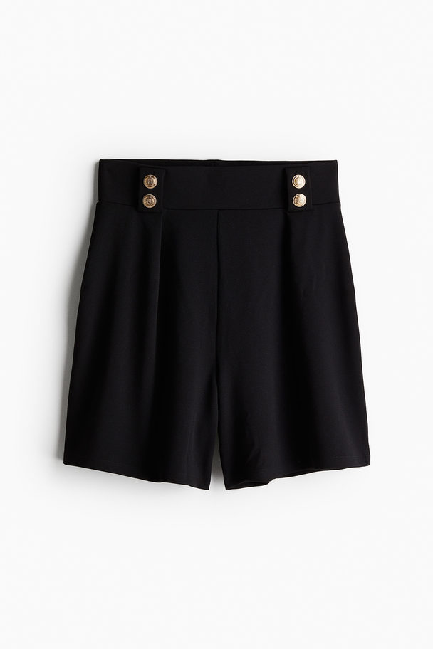 H&M Hohe Shorts Schwarz