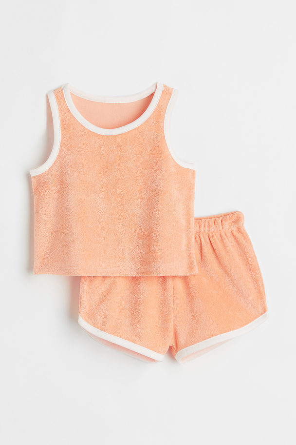 H&M 2-teiliges Frottee-Set Apricot