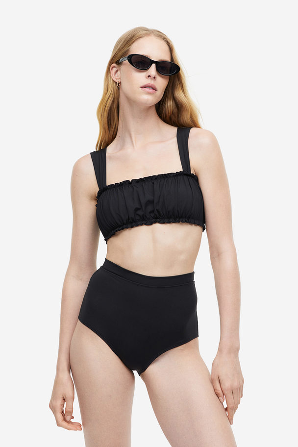 H&M Padded Bandeau Bikini Top Black