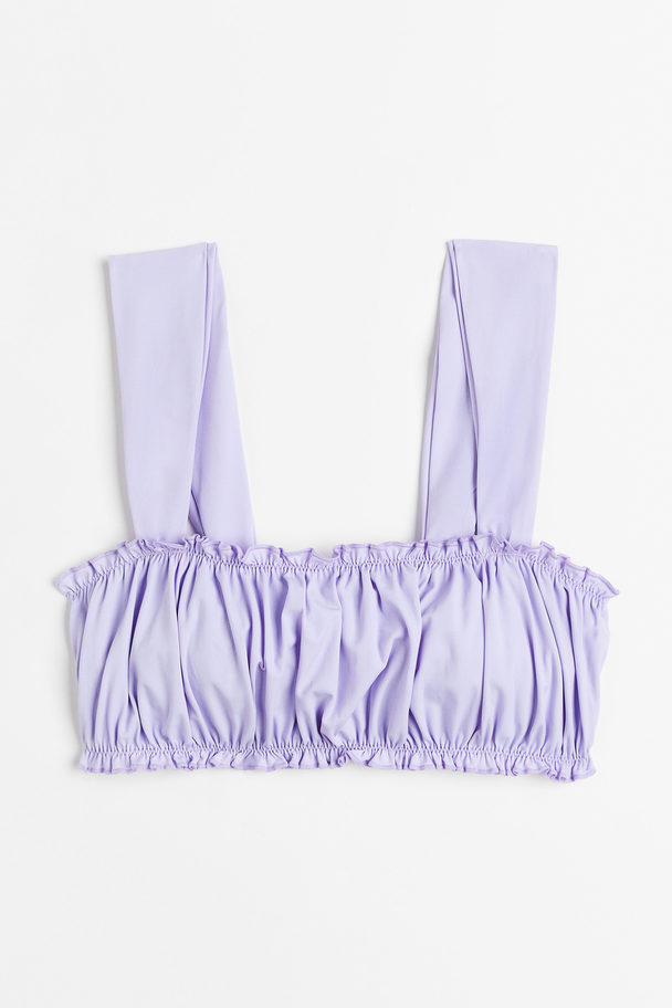 H&M Padded Bandeau Bikini Top Lilac
