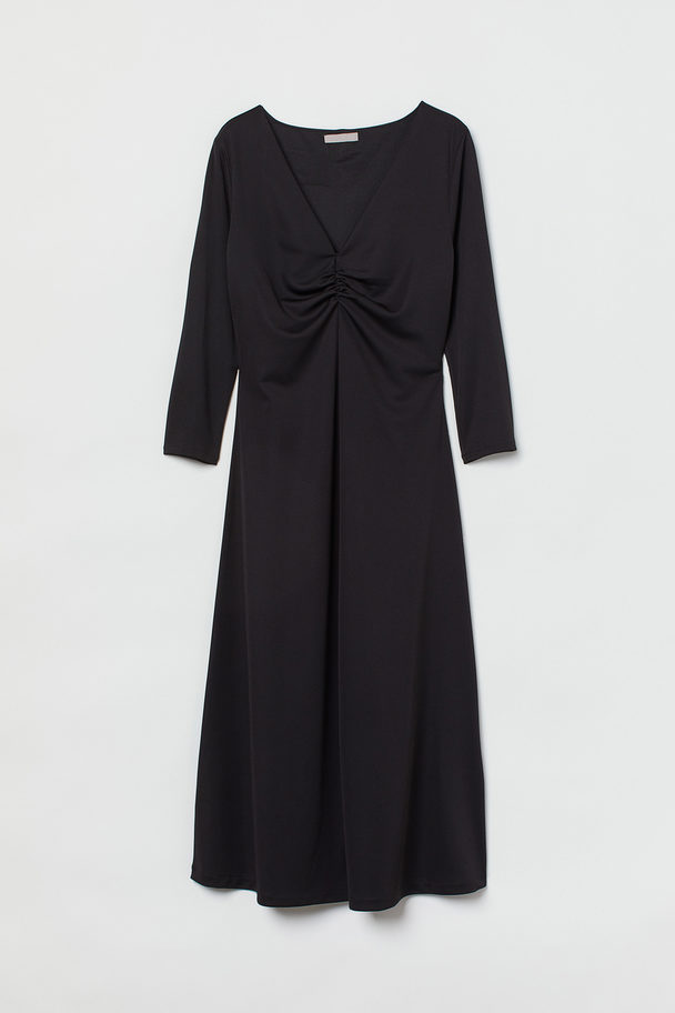 H&M V-neck Dress Black