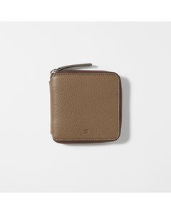 Square Full-grain Leather Wallet