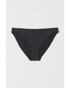 Bikinihose Schwarz/Weiß gepunktet
