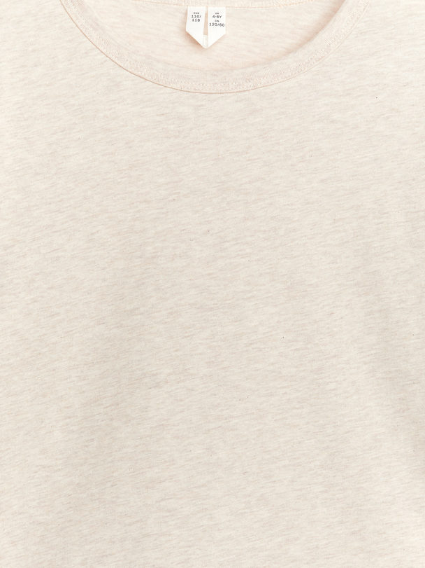 ARKET Oversized Long-sleeved T-shirt Beige Melange