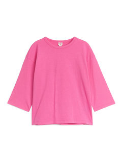 Oversized Long-sleeved T-shirt Pink