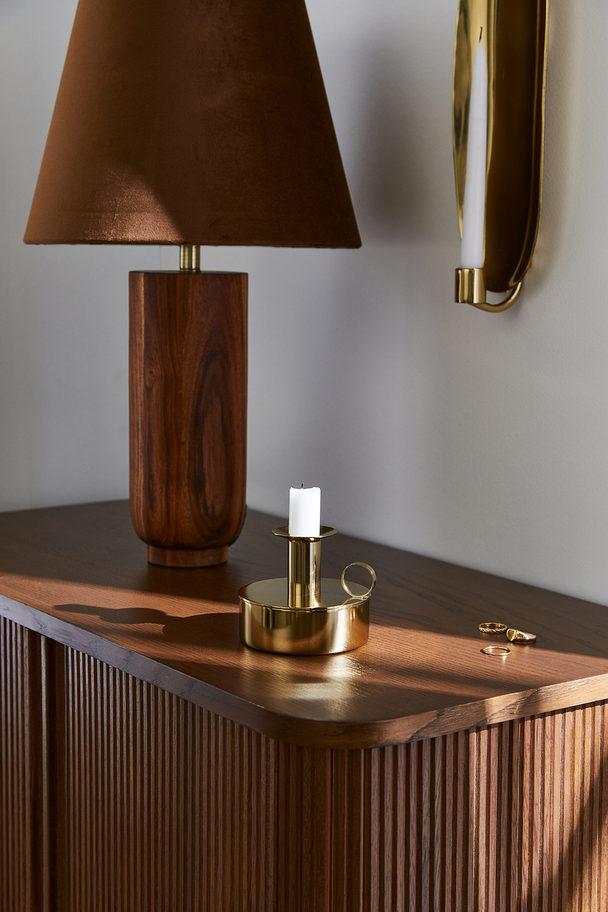 H&M HOME Kerzenständer aus Metall mit Dose Goldfarben