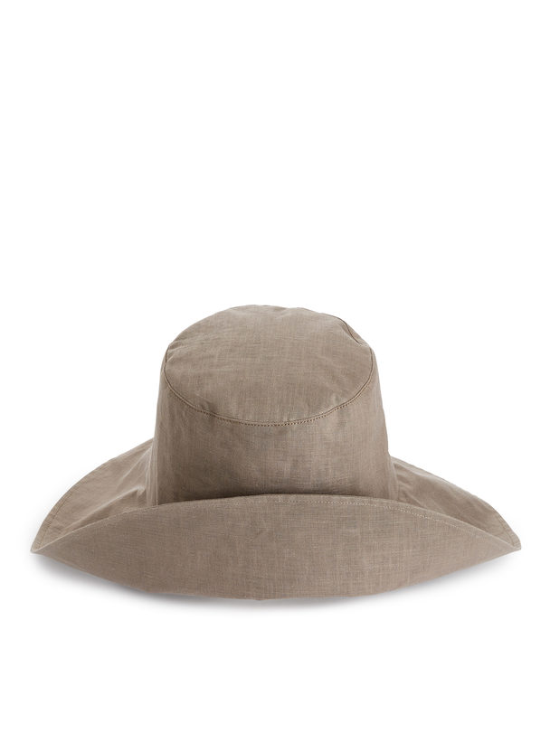 ARKET Leinenhut Taupe