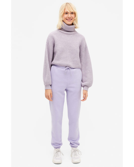 Monki Cotton Sweatpants Purple