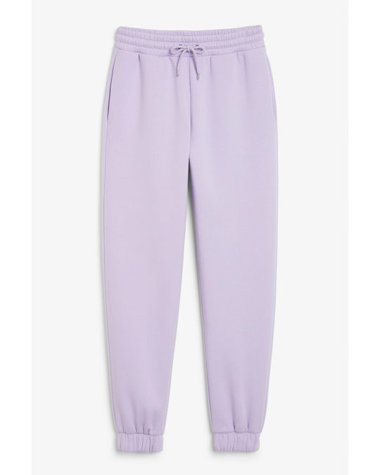 Monki Cotton Sweatpants Purple