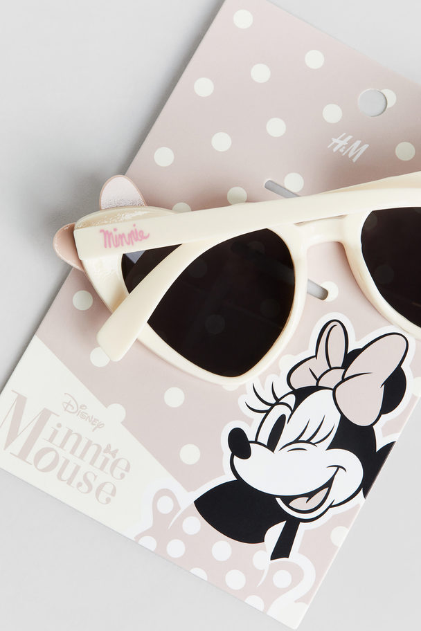 H&M Sonnenbrille Cremefarben/Minnie Maus
