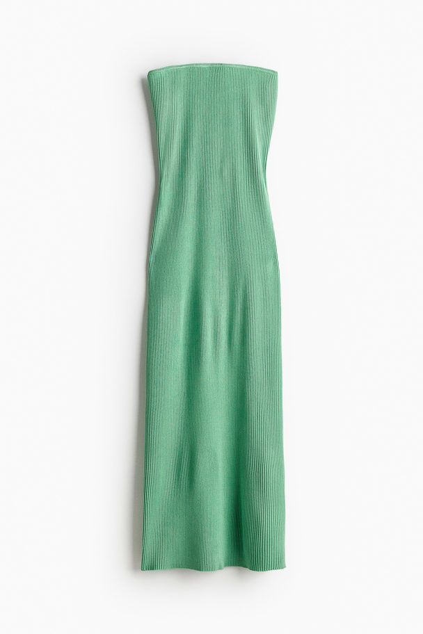 H&M Ribbed Tube Dress Mint Green
