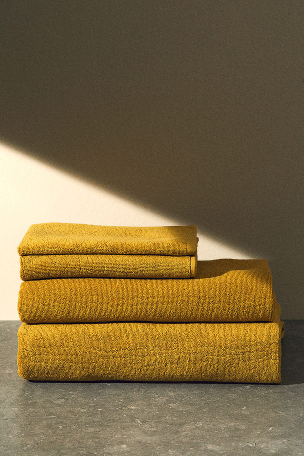 H&M HOME Terry Bath Towel Mustard Yellow