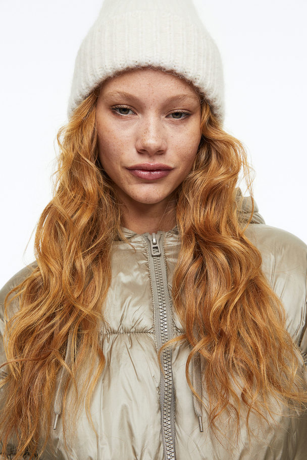 H&M Knitted Hat Natural White