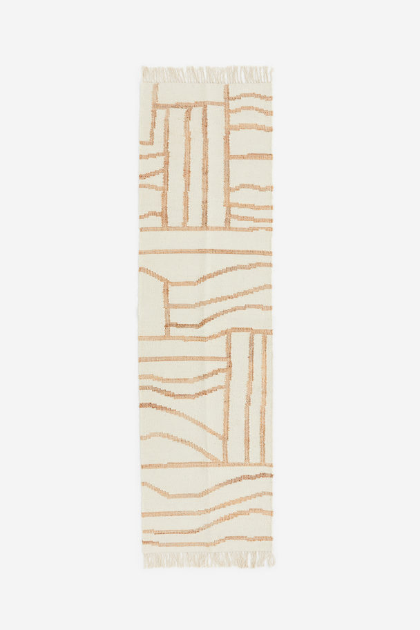 H&M HOME Patterned Wool-blend Rug Light Beige/patterned