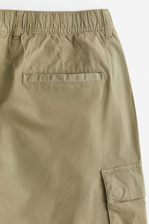 H&M Regular Fit Cargo Trousers Khaki Green
