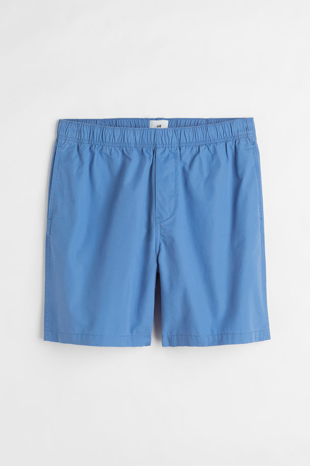 H&M Relaxed Fit Cotton Shorts Blue