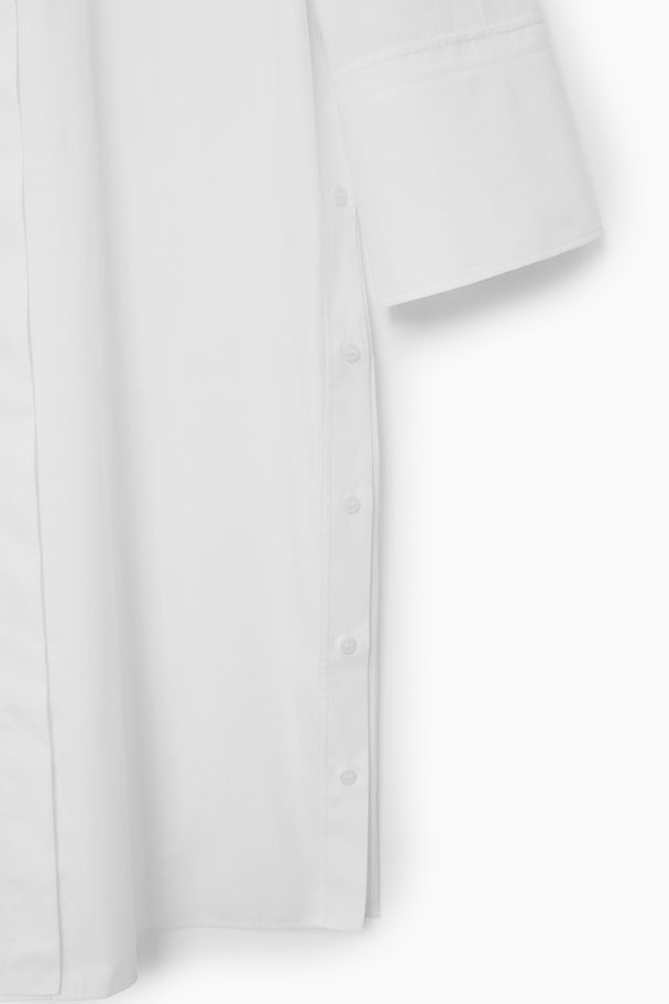 COS Dekonstruerad Midi-skjortklänning Vit