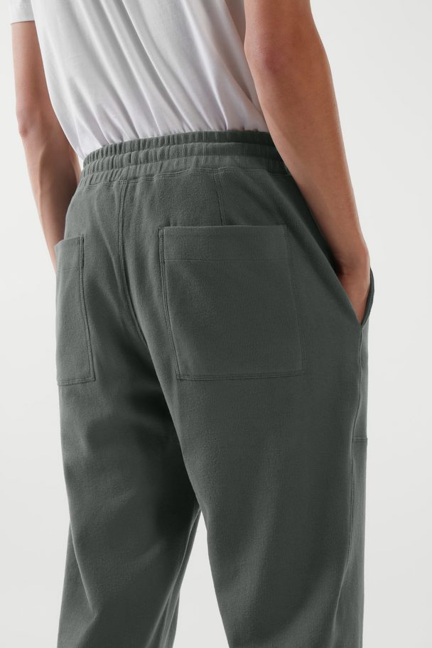 COS Relaxed-fit Drawstring Joggers Dark Green
