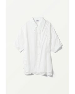 Recnstrct Lesley Ruched Shirt White