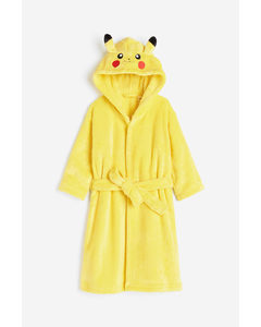 Fleece Dressing Gown Yellow/pokémon