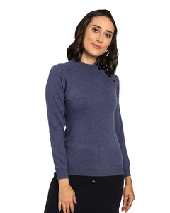 Raglan Sleeve Sweater With Fancy Buttons