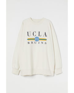 Sweater Met Print Wit/ucla