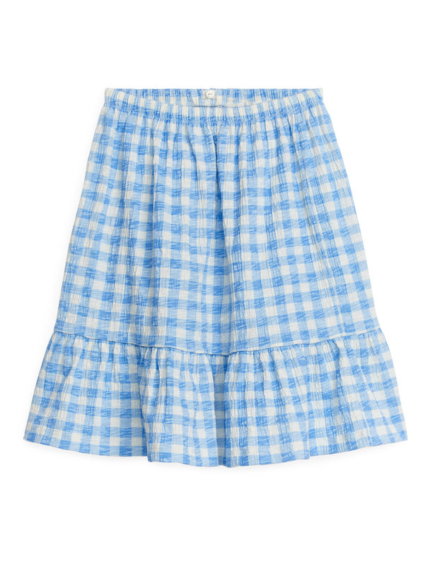 ARKET Tiered Skirt White/blue