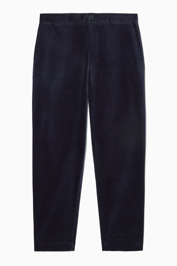 COS Straight-leg Cotton-moleskin Trousers Navy