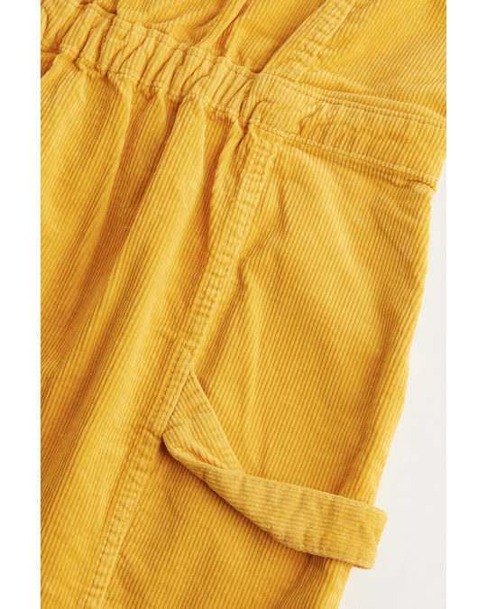 H&M Corduroy Dress Yellow