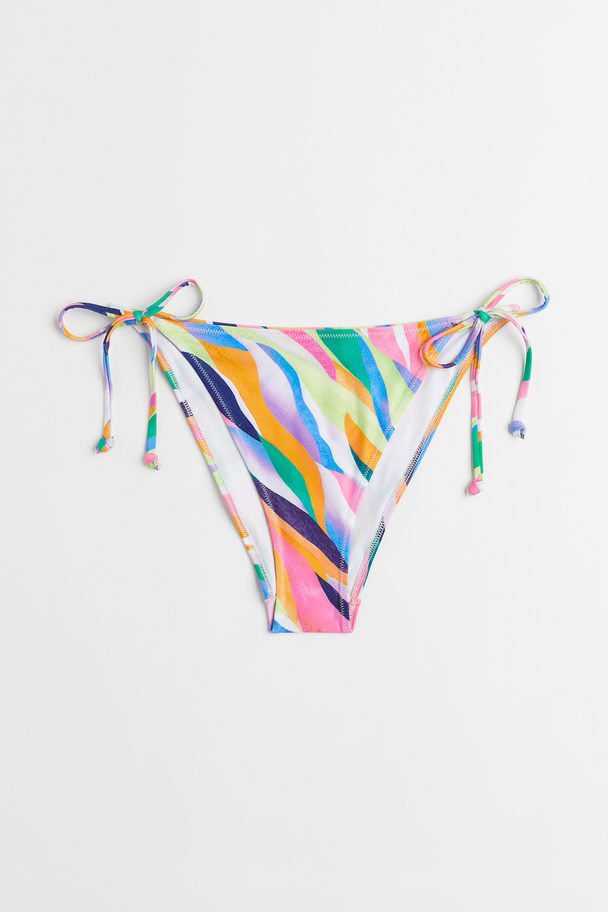 H&M Tietanga-bikinibriefs Rosa/mønstret
