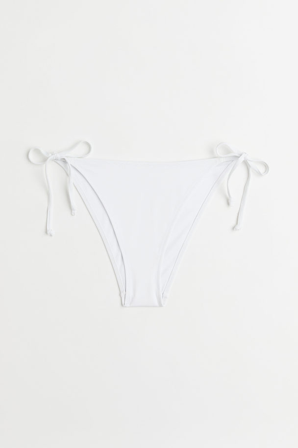 H&M Tie Tanga Bikini Bottoms White