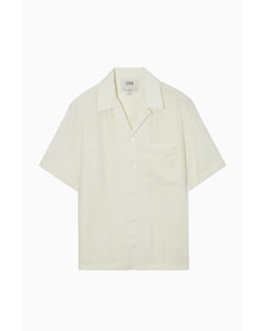Textured Short-sleeved Shirt White