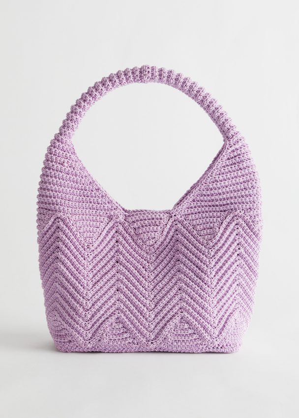 & Other Stories Crochet Hand Bag Purple