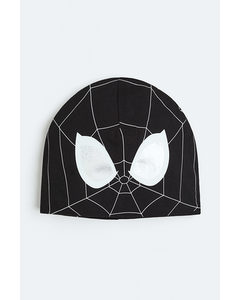 Jerseymütze mit Print Schwarz/Spiderman