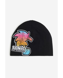 Jerseymütze mit Print Schwarz/Sonic the Hedgehog