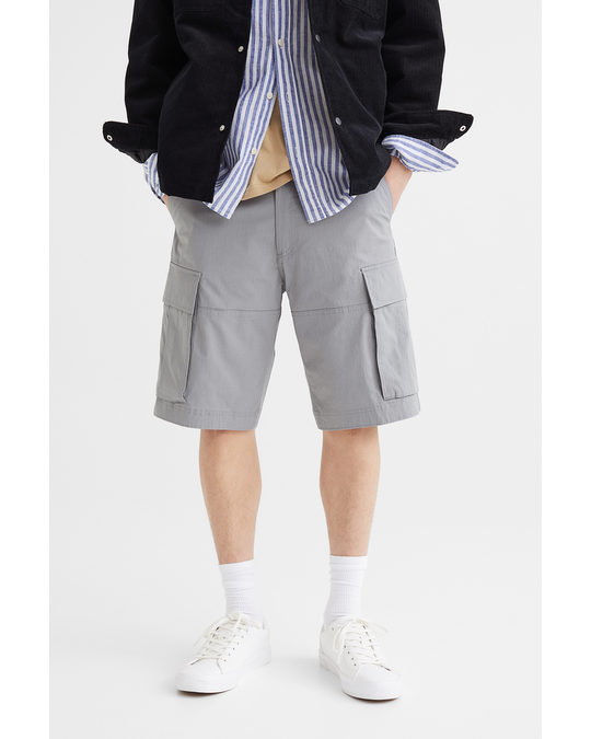 H&M Cotton Cargo Shorts Grey