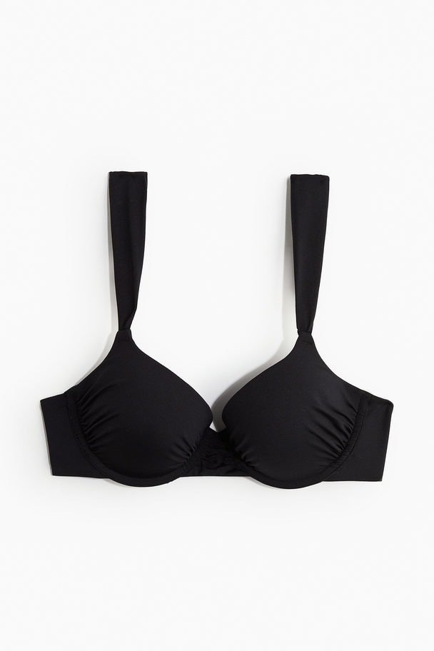 H&M Bikinitop Med Pushup Sort