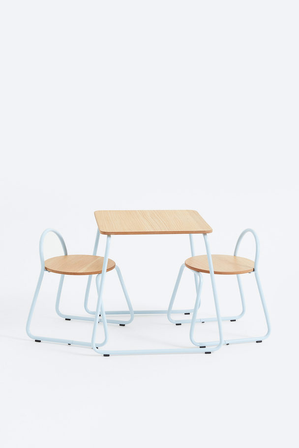 H&M HOME Kindertisch mit Stühlen Hellblau