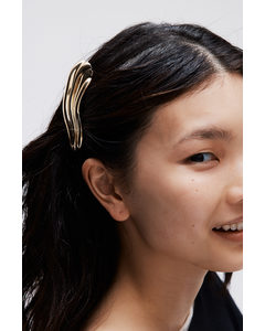 Asymmetric Hair Clip Gold-coloured