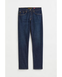 Vintage Slim Straight Jeans Mörkblå
