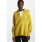 Spread-collar Wool Jumper Yellow