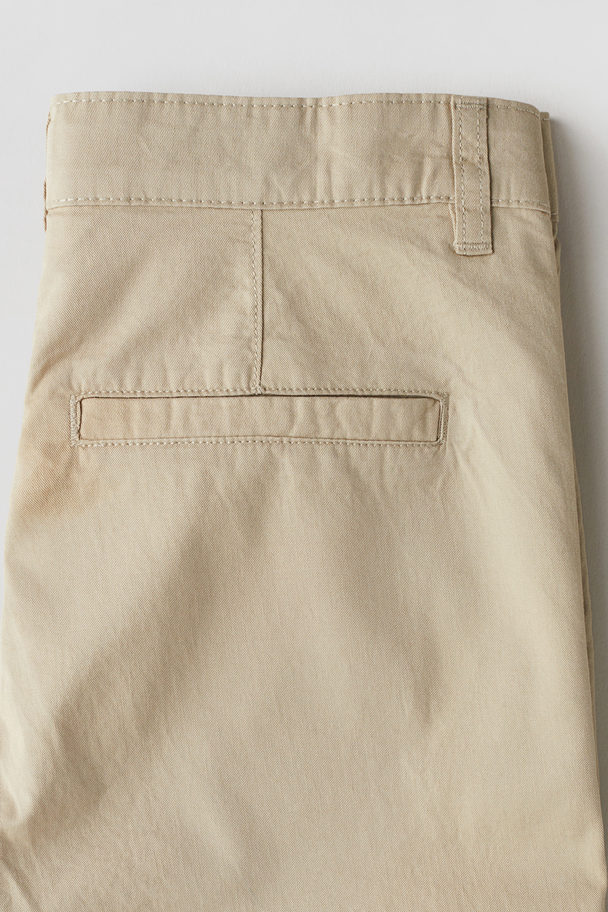 H&M Katoenen Chinoshort Beige