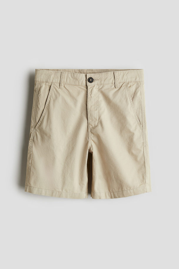 H&M Cotton Chino Shorts Beige