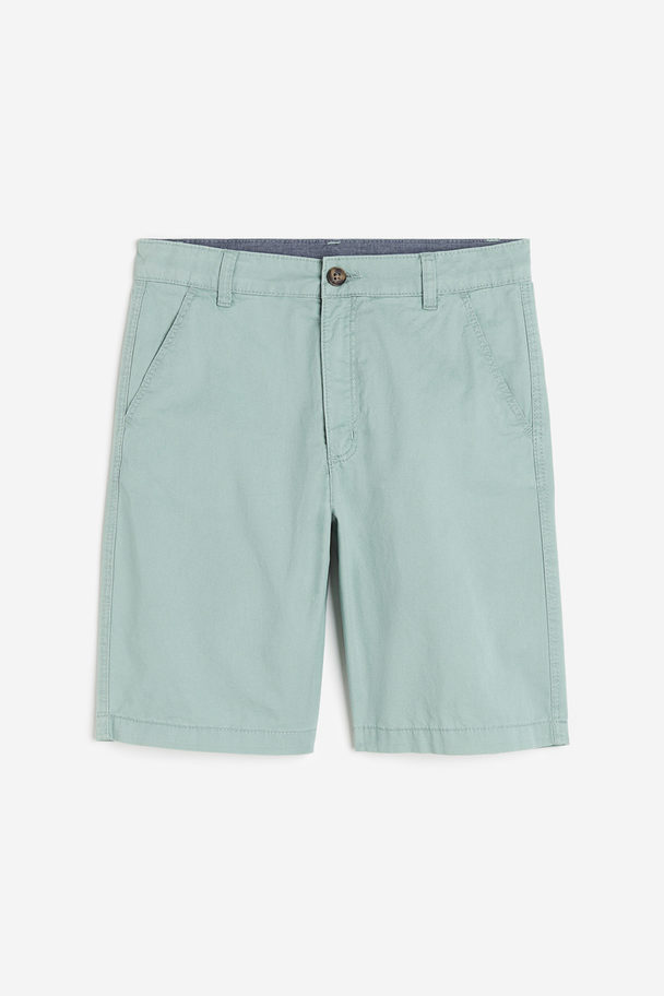 H&M Chinoshorts aus Baumwolle Mintgrün