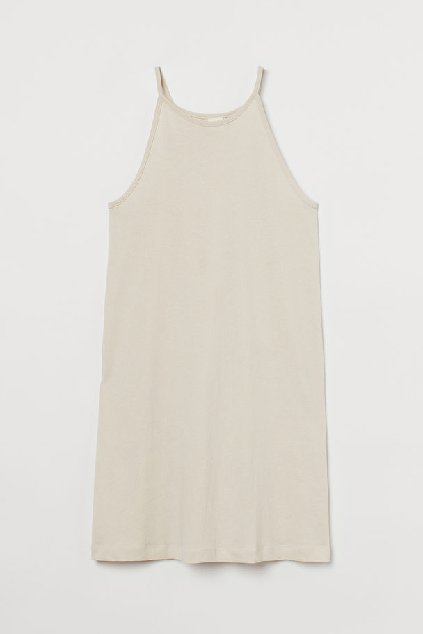 H&M Cotton Dress Light Beige