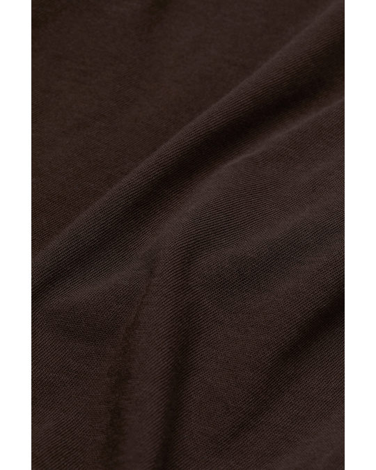 H&M Cotton Dress Dark Brown