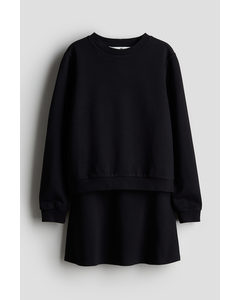 2-piece Sweatshirt Set Black