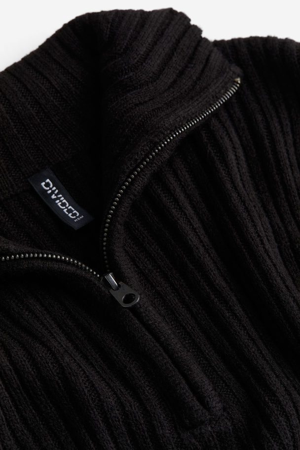 H&M Oversized Zip-top Jumper Black