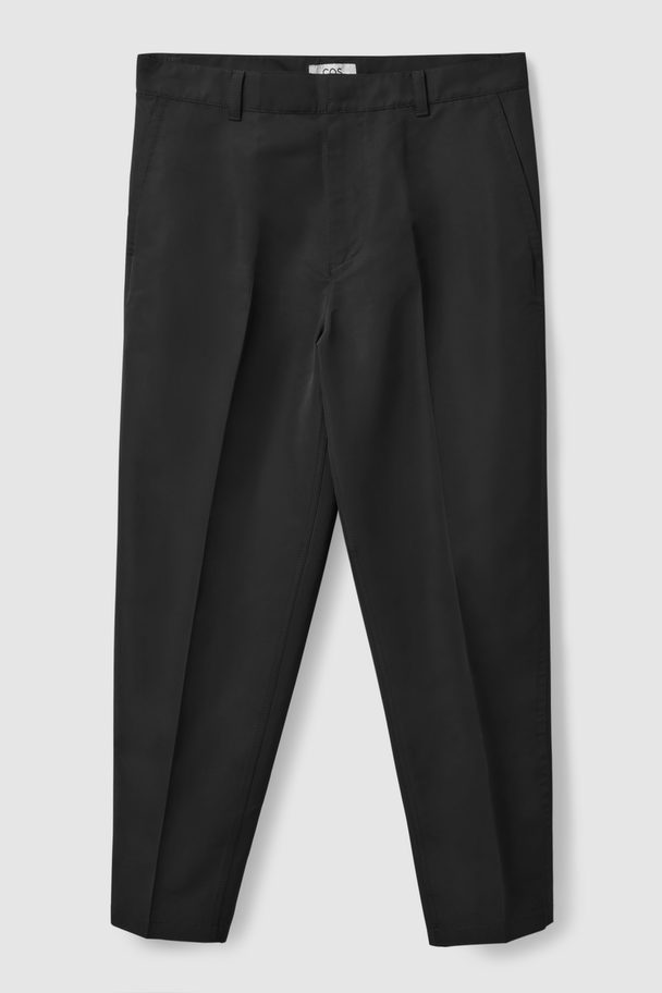 COS Relaxed-fit Tapered Trousers Black